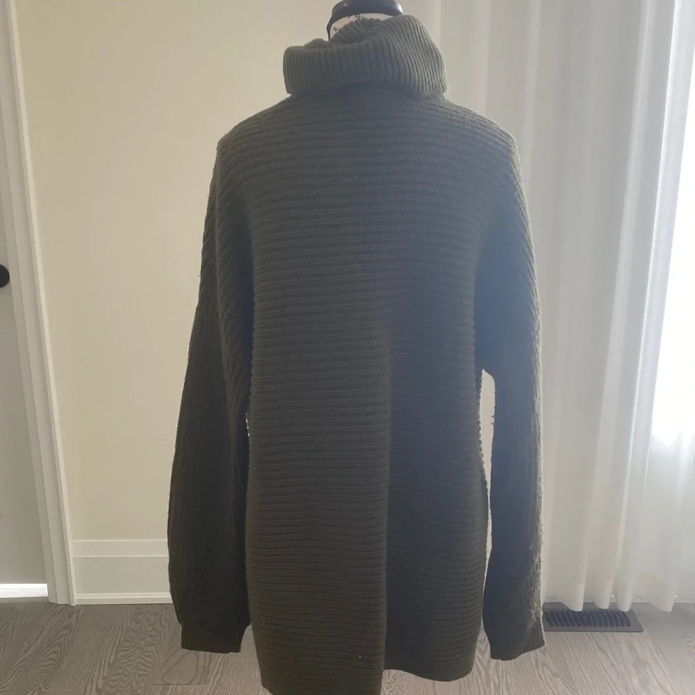 Vero Moda Olive Ribbed Turtleneck Sweater - Timeless Knit - Picture 3 of 6